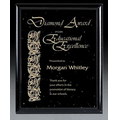 Midnight Black Panel Cultured Granite Plaque (8"x10")